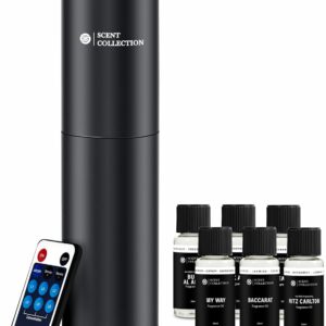 Hotel Waterless Scent Diffuser with 6 Fragrance Oils Covers up to 700 Sq Ft | Cold air scent diffuser with APP control, 6 fragrance oils, open bottle design, quiet operation, and 700 sq ft coverage.